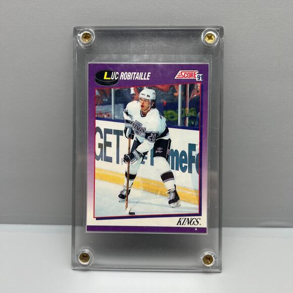 Score 1991 NHL Los Angeles Kings Luc Robitaille Hockey Card Encased - Picture 1 of 3